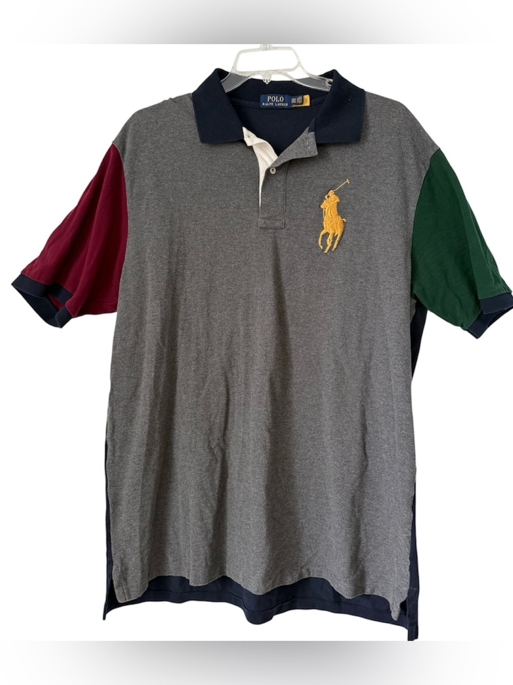 Polo By Ralph Lauren Mens Colorblock Big Pony Short Sleeve Polo Shirt Size 2XLT